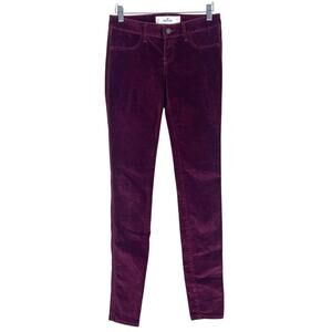 Hollister Women's Skinny Pants in Deep Burgundy